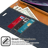 GOOSPERY Canvas Wallet for Apple iPhone XR Case (2018) Denim Stand Flip Cover