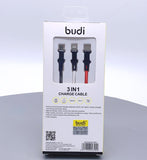 Budi  3 in 1 charge cable Lightening/ Type C/ Micro USB1 meter  DC203A8