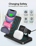 3 in 1 Wireless Charger Station Dock for Apple Watch/ iPhone/ EarPhone