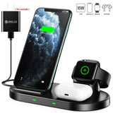 3 in 1 Wireless Charger Station Dock for Apple Watch/ iPhone/ EarPhone