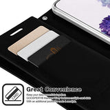 GOOSPERY Mansoor Wallet for Samsung Galaxy S23 Case (2023) Double Sided Card Holder Flip Cover