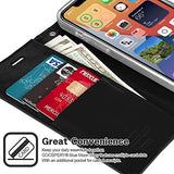 Goospery Blue Moon Wallet Case for iPhone 14 Leather Stand Flip Cover