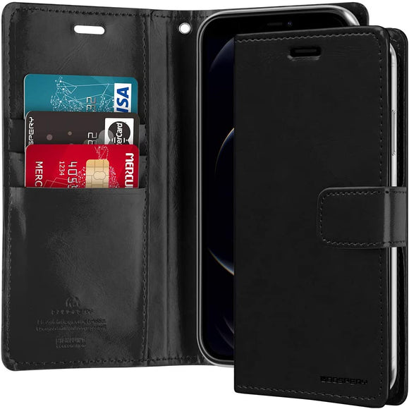 Goospery Blue Moon Wallet Case for iPhone 13 Pro Leather Stand Flip Cover