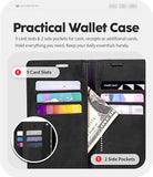 Designed for iPhone 15 Pro Max Case GOOSPERY Mansoor Wallet [9 Card Slots+2 Extra Side Pocket]