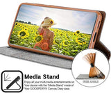 Goospery Canvas Wallet for Samsung Galaxy S22 Case (2022) Denim Stand Flip Cover