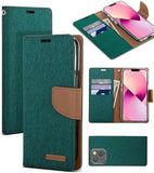 iPhone 15 Pro Case for GOOSPERY Canvas, Support Wireless Charge [3 Card & Cash Slots]