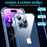 Clear Case for iPhone 12 Pro , Shockproof Phone Bumper Cover, Anti-Scratch Clear Back
