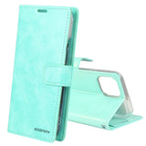 Goospery Blue Moon Wallet Case for iPhone 14 Pro Max (6.7 inches) Leather Stand Flip Cover