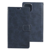 Goospery Blue Moon Wallet Case for iPhone 14 Leather Stand Flip Cover