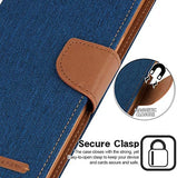 Goospery Canvas Wallet Case for iPhone 12 Pro, iPhone 12 (6.1 inches) Denim Stand Flip Cover