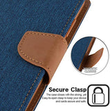 Goospery Canvas Wallet for Samsung Galaxy S20 Case (2020) Denim Stand Flip Cover