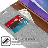 Goospery Canvas Wallet for Samsung Galaxy Note 20 Case (2020) Denim Stand Flip Cover