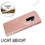 Goospery i-Jelly for Samsung Galaxy S9 Plus Case (2018) Slim Thin Rubber Case (Metallic Rose Gold)