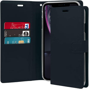 Goospery Blue Moon Wallet for Apple iPhone XR Case (2018) Leather Stand Flip Cover