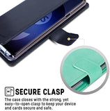 Goospery Blue Moon Wallet for Samsung Galaxy S9 Plus Case (2018) Leather Stand Flip Cover