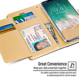 Goospery Rich Wallet for Apple iPhone Xs Case (2018) iPhone X Case (2017) Extra Card Slots Leather Flip Cover