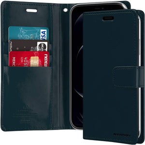 Goospery Blue Moon Wallet Case for iPhone 12 Pro Max (6.7 inches) Leather Stand Flip Cover