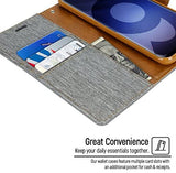 Goospery Canvas Wallet for Samsung Galaxy S9 Case (2018) Denim Stand Flip Cover
