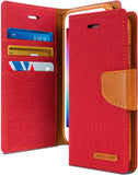 Goospery Canvas Wallet for Apple iPhone SE 2020 Case Denim Stand Flip Cover