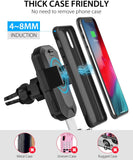 Wireless Car Charger 15W Qi Fast Charging Auto Clamping Car Mount Dashboard Air Vent Phone Holder