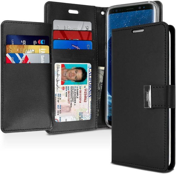 Goospery Rich Wallet for Samsung Galaxy S9 Plus Case (2018) Extra Card Slots Leather Flip Cover