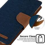 Goospery Canvas Wallet for Apple iPhone 11 Case (6.1 inches) Denim Stand Flip Cover