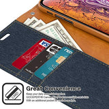GOOSPERY Canvas Wallet for Apple iPhone Xs Max Case (2018) Denim Stand Flip Cover