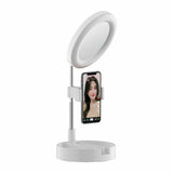 Led Foldable Mirror Phone Stand Holder For Video Photo makeup Selfie Light-G3